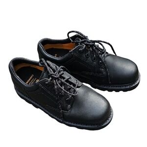 Men's Black Leather CAT Caterpillar Work Shoes with comfort soles Brand New 7W